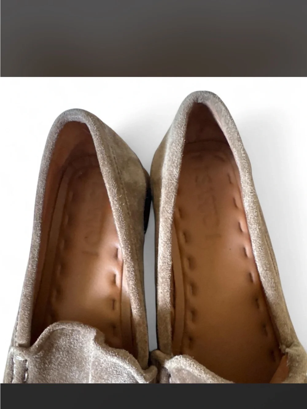 Franco Sarto Women’s Suede Loafers in Taupe